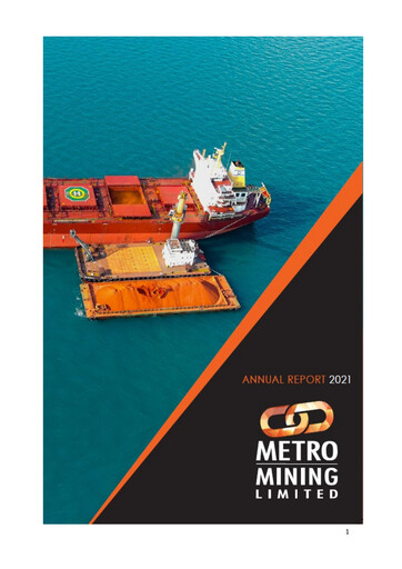 Thumbnail Metro Mining Annual Report 2021