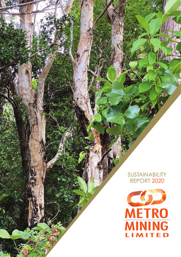 Vorschaubild Metro Mining Nachhaltigkeitsbericht 2020
