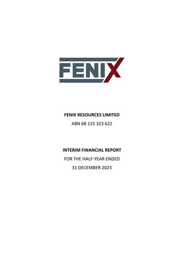 Thumbnail Fenix Resources Financial Report 2024-h1