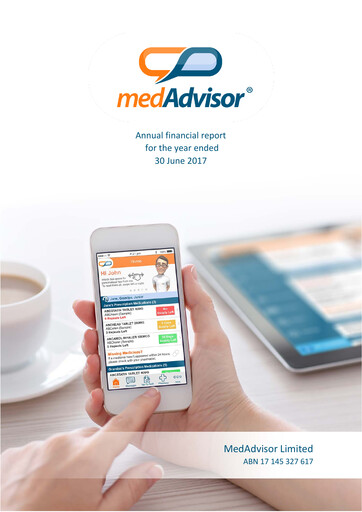Miniature MedAdvisor Limited Rapport financier 2017