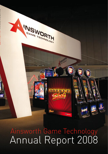 Thumbnail Ainsworth Game Technology Annual Report 2008