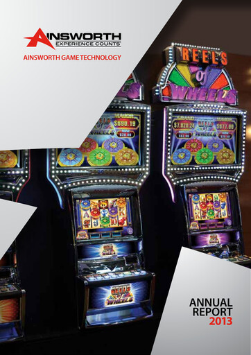 Thumbnail Ainsworth Game Technology Annual Report 2013