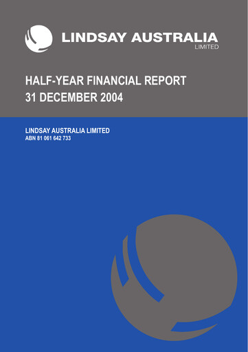 Thumbnail Lindsay Australia Financial Report 2005-h1