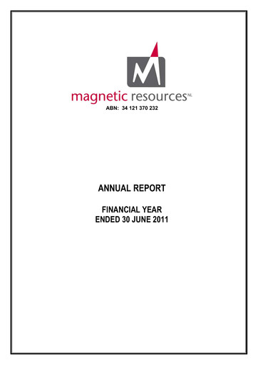 Thumbnail Magnetic Resources NL Annual Report 2011