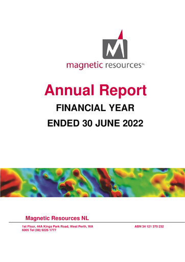 Thumbnail Magnetic Resources NL Annual Report 2022