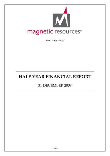 Thumbnail Magnetic Resources NL Financial Report 2008-h1