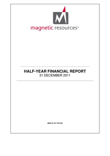 Thumbnail Magnetic Resources NL Financial Report 2012-h1