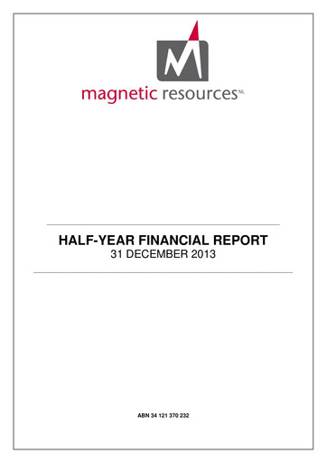Thumbnail Magnetic Resources NL Financial Report 2014-h1
