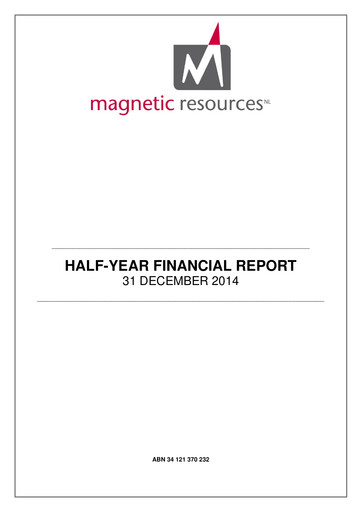 Thumbnail Magnetic Resources NL Financial Report 2015-h1