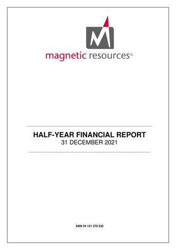 Thumbnail Magnetic Resources NL Financial Report 2022-h1