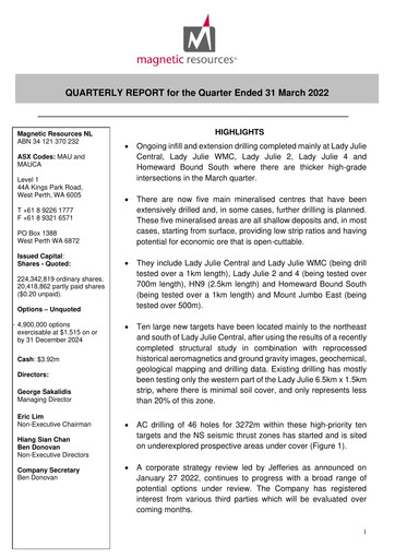 Miniature Magnetic Resources NL Rapport trimestriel 2022-q1
