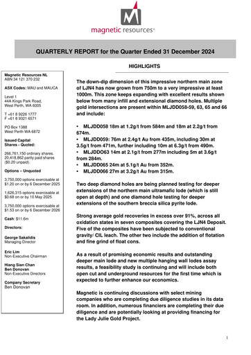 Thumbnail Magnetic Resources NL Quarterly Report 2024-q4