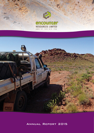 Thumbnail Encounter Resources Annual Report 2015