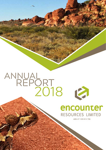 Thumbnail Encounter Resources Annual Report 2018