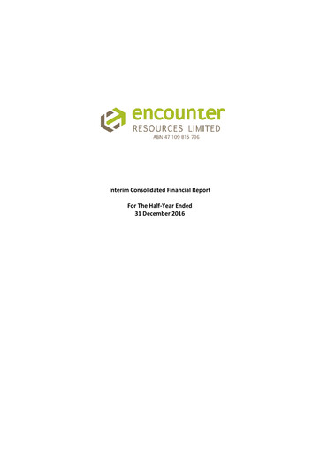 Thumbnail Encounter Resources Financial Statement 2017-h1