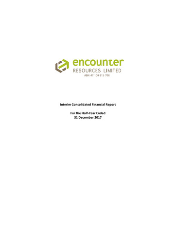Thumbnail Encounter Resources Financial Statement 2018-h1