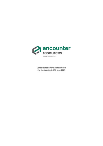 Thumbnail Encounter Resources Financial Statement 2025