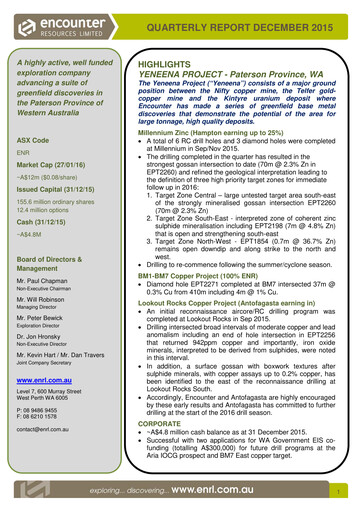 Thumbnail Encounter Resources Quarterly Report 2015-q4