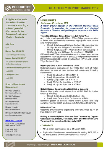 Thumbnail Encounter Resources Quarterly Report 2017-q1