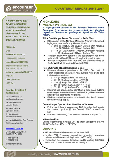 Thumbnail Encounter Resources Quarterly Report 2017-q2