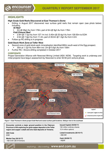 Thumbnail Encounter Resources Quarterly Report 2017-q3