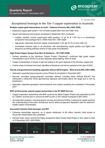 Thumbnail Encounter Resources Quarterly Report 2021-q4