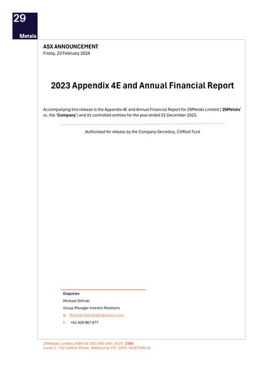 Thumbnail 29Metals Financial Report 2023