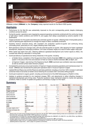 Thumbnail 29Metals Quarterly Report 2022-q1