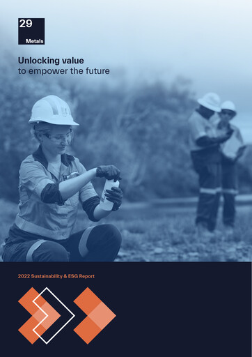 Miniature 29Metals Rapport de durabilité 2022