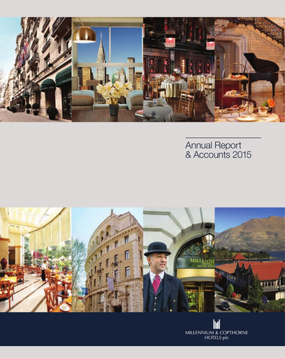 Thumbnail Millennium & Copthorne Hotels New Zealand Annual Report 2015