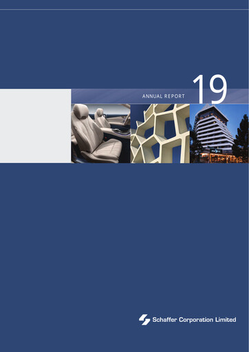 Miniature Schaffer Corporation Rapport annuel 2019