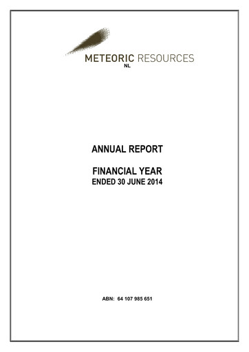 Thumbnail Meteoric Resources Annual Report 2014