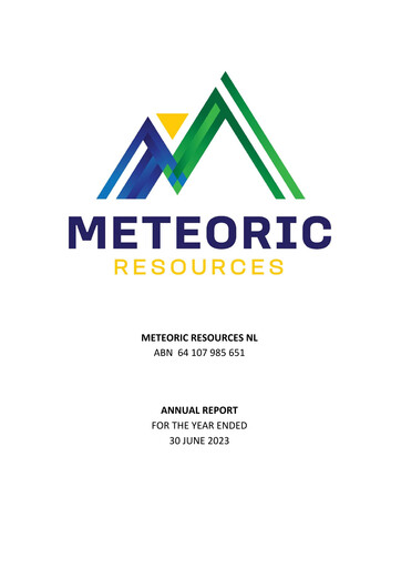 Thumbnail Meteoric Resources Annual Report 2022-2023