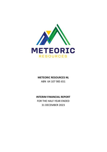 Thumbnail Meteoric Resources Half-year Report 2023