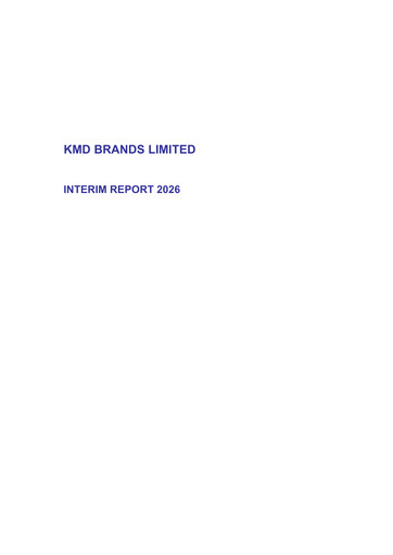 Thumbnail KMD Brands Half-year Report 2026-h1