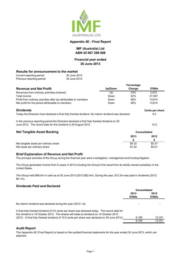 Thumbnail Omni Bridgeway Annual Report 2013