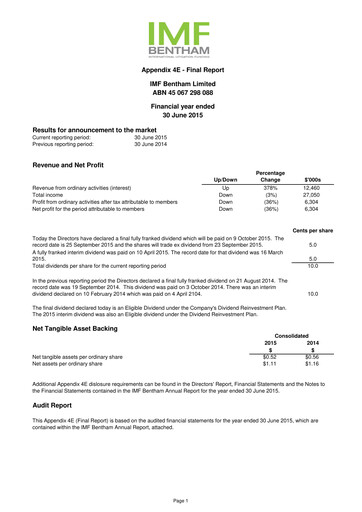 Thumbnail Omni Bridgeway Annual Report 2015