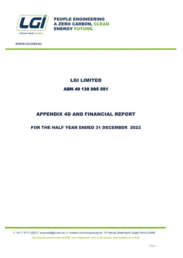 Thumbnail LGI Limited Financial Report 2023-h1