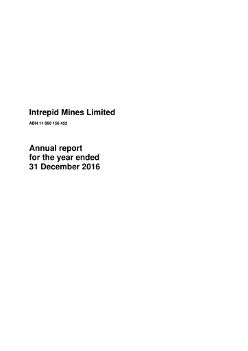 Thumbnail AIC Mines Limited Annual Report 2016