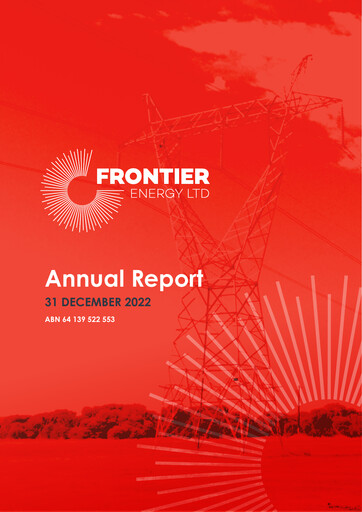 Thumbnail Frontier Energy Limited Annual Report 2022