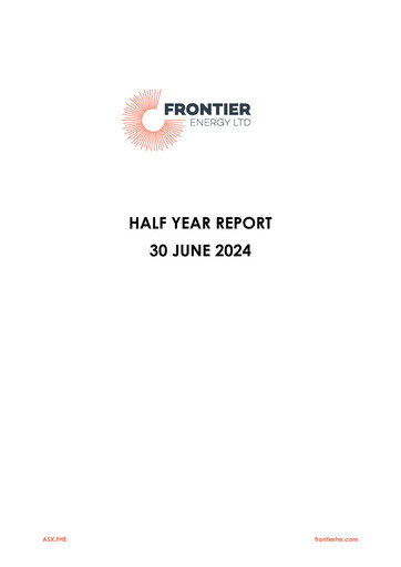 Thumbnail Frontier Energy Limited Half-year Report 2024-h1
