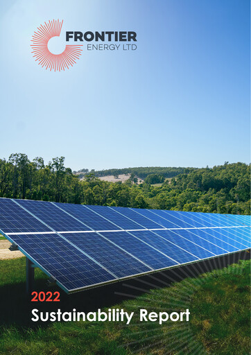Thumbnail Frontier Energy Limited Sustainability Report 2022