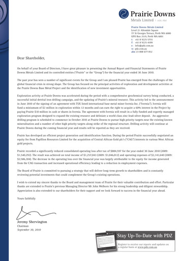 Thumbnail GreenX Metals Annual Report 2010