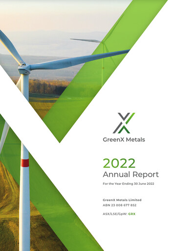 Thumbnail GreenX Metals Annual Report 2022