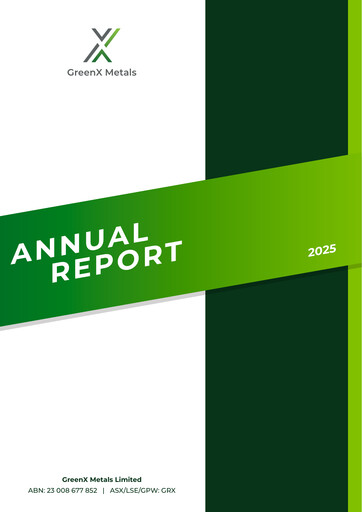 Thumbnail GreenX Metals Annual Report 2025