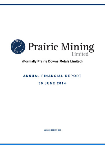 Thumbnail GreenX Metals Financial Report 2014