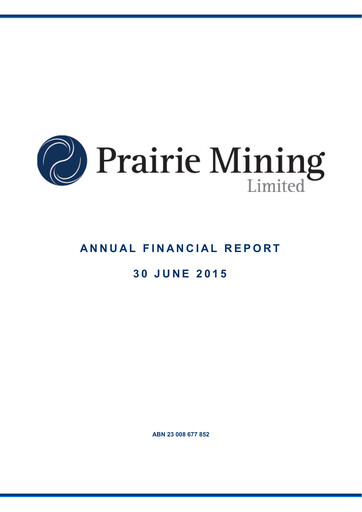 Thumbnail GreenX Metals Financial Report 2015