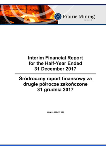 Thumbnail GreenX Metals Financial Report 2018-h1