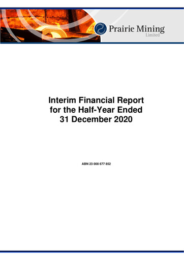 Thumbnail GreenX Metals Financial Report 2021-h1