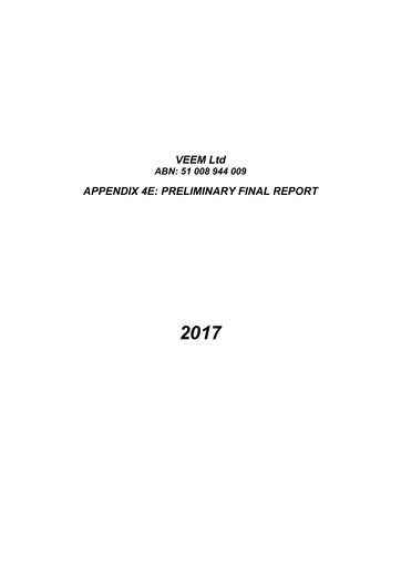 Thumbnail VEEM Ltd Financial Statement 2017